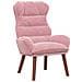 Poltrona Rilassante in Velluto Rosa - Foto miniatura 1