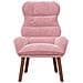 Poltrona Rilassante in Velluto Rosa - Foto miniatura 4