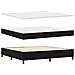 Letto con Box Spring con Materasso & Panca Nera 200x200 cm Tessuto - Foto miniatura 3