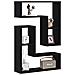 Ripiani da parete , 2 pezzi, Nero Rovere, 50x15x85 cm, Legno ingegnerizzato - Foto miniatura 3