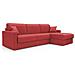Chris Divano Letto Angolare Con Penisola In Simil Cotone T13 Rosso - Foto miniatura 1