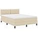 Letto a molle con materasso Crema 140 x 190 cm Tessuto - Foto miniatura 1