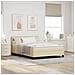Letto a molle con materasso Crema 140 x 190 cm Tessuto - Foto miniatura 2
