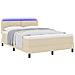 Letto a molle con materasso Crema 140 x 190 cm Tessuto - Foto miniatura 3
