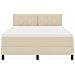 Letto a molle con materasso Crema 140 x 190 cm Tessuto - Foto miniatura 8