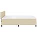Letto a molle con materasso Crema 140 x 190 cm Tessuto - Foto miniatura 9