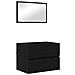 Set di mobili per il bagno 3 pcs Rovere nero 60 x 38.5 x 45 cm - Foto miniatura 5