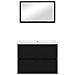 Set di mobili per il bagno 3 pcs Rovere nero 60 x 38.5 x 45 cm - Foto miniatura 7