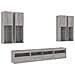 Set Mobili TV a Muro 7 pz con Luci LED Grigio Sonoma - Foto miniatura 3