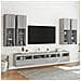 Set Mobili TV a Muro 7 pz con Luci LED Grigio Sonoma - Foto miniatura 4