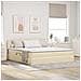 Letto con contenitore e LED Crema 160 x 200 cm Poliestere - Foto miniatura 2