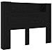 Testiera Rovere Nero 140 x 17 x 104,5 cm Legno multistrato - Foto miniatura 1
