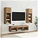 Unità per TV a Muro 5 pcs Rovere Nero 60 x 30 x 30 cm - Foto miniatura 2