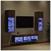 Unità per TV a Muro 5 pcs Rovere Nero 60 x 30 x 30 cm - Foto miniatura 5