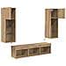 Unità per TV a Muro 5 pcs Rovere Nero 60 x 30 x 30 cm - Foto miniatura 9