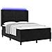 Letto a molle con testiera Nero 140 x 190 cm Velluto - Foto miniatura 1