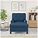 Chaise Lounge con cuscino Blu 91 x 157 x 91 cm Tessuto - Foto miniatura 3
