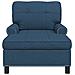 Chaise Lounge con cuscino Blu 91 x 157 x 91 cm Tessuto - Foto miniatura 4
