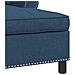 Chaise Lounge con cuscino Blu 91 x 157 x 91 cm Tessuto - Foto miniatura 7