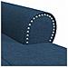 Chaise Lounge con cuscino Blu 91 x 157 x 91 cm Tessuto - Foto miniatura 8