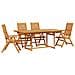 Set da Pranzo per Giardino 5 pcs Marrone - Foto miniatura 1