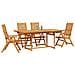 Set da Pranzo per Giardino 5 pcs Marrone - Foto miniatura 3