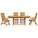 Set da Pranzo per Giardino 5 pcs Marrone - Foto miniatura 7