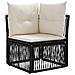 Set Divano da Giardino 10 pcs Nero polyrattan - Foto miniatura 3