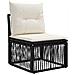 Set Divano da Giardino 10 pcs Nero polyrattan - Foto miniatura 4