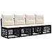 Set Divano da Giardino 10 pcs Nero polyrattan - Foto miniatura 5