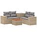 Set di divani 6 pz Beige e Grigio Chiaro - Foto miniatura 1