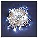 Catena 100 Luci Led Natale Colore Bianco Decorazione Per Esterno E Interno Con Trasformatore - Foto miniatura 1