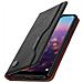 Custodia Huawei P20 Pro In Pelle Portacarte Funzione Stand - Nero - Foto miniatura 9