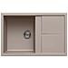 Lavello Unico 300 Granitek 79x50 cm 1 vasca con gocciolatoio Colore Tortora 43 - Foto miniatura 1