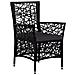 Set Da Pranzo Da Giardino 5 Pz In Polyrattan Nero - Foto miniatura 4