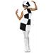 Costume Disco Quadri Bianchi E Neri Donna - Taglia: S - Foto miniatura 1