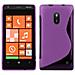 Nokia Lumia 620 Custodia Silicone Tpu Disegno S In Lila Orchidea - Morbida Cover Protettiva Super Sottile Con Bordo Protezione - Back Case Ultra Slim Gel Bumper Fina Antiurto Guscio Originale - Foto miniatura 1