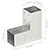Connettore Per Pali A Forma Di L In Metallo Zincato 71x71 Mm - Foto miniatura 6