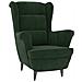 Poltrona Verde Scuro In Velluto - Foto miniatura 1