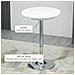 Tavolo Rotondo Da Bar Con Piano Girevole, Altezza Regolabile Con Leva A Gas E Base - Bianco - Foto miniatura 7