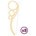 Stringhe Luci A Forma Di Palle 8pz Bianco Caldo 111,5x35x4,5cm - Foto miniatura 2