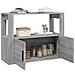 Credenza Grigio Sonoma 80x30x60 Cm In Legno Multistrato - Foto miniatura 9