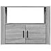 Credenza Grigio Sonoma 80x30x60 Cm In Legno Multistrato - Foto miniatura 12