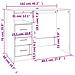 Scrivania Cassetti Rovere Fumo 102x50x76 Cm Legno Multistrato - Foto miniatura 2