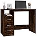 Scrivania Cassetti Rovere Fumo 102x50x76 Cm Legno Multistrato - Foto miniatura 7