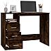Scrivania Cassetti Rovere Fumo 102x50x76 Cm Legno Multistrato - Foto miniatura 9