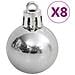 Set Palline Di Natale 111 Pz Bianco E Grigio In Polistirene - Foto miniatura 5