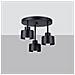 Sollux Lighting Lampada A Soffitto Savar 3 Nero Sl.1131 - Moderno Lampade Da Soffitto Nero 29x32x32 Cm - Foto miniatura 2