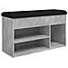 Panca Per Scarpe Grigio Cemento 82x32x45,5cm Legno Multistrato - Foto miniatura 1