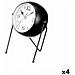 Orologio Da Tavolo Nero Metallo 18 X 21 X 12 Cm (4 Unità) - Foto miniatura 1